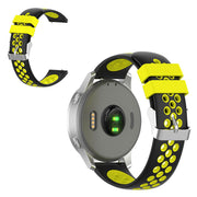 18mm Garmin Vivoactive 4S / Vivomove 3S dual color silicone watch band - Black / Yellow