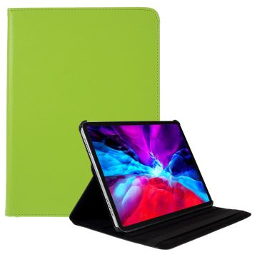 360 Rotating stand Litchi Skin Leather Tablet Case protector iPad Air 13 (2024) / Pro 12.9-inch (2022) / (2021) / (2020) / (2018) - Green