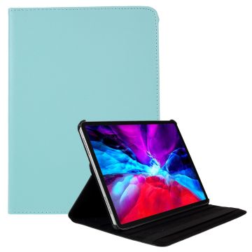 360 Rotating stand Litchi Skin Leather Tablet Case protector iPad Air 13 (2024) / Pro 12.9-inch (2022) / (2021) / (2020) / (2018) - Baby Blue