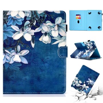 Patterned 10-" Tablet Universal Vegan Leather Stand Case iPad 9.7 (2018) / Lenovo Tab 4 10 Plus and more - Flower Style 1