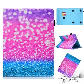 Patterned 10-" Tablet Universal Vegan Leather Stand Case iPad 9.7 (2018) / Lenovo Tab 4 10 Plus and more - Glitter Pattern