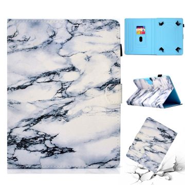 Patterned 10-" Tablet Universal Vegan Leather Stand Case iPad 9.7 (2018) / Lenovo Tab 4 10 Plus and more - Marble Pattern