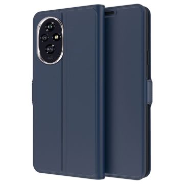 Smooth and thin premium Honor 200 Pro leather case - Blue