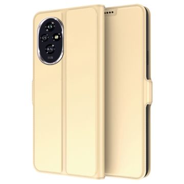 Smooth and thin premium Honor 200 leather case - Gold