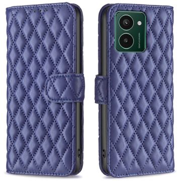 Rhombus pattern matte HMD Pulse Pro flip case - Blue