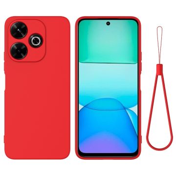 Matte liquid silicone Xiaomi Poco M6 Plus cover - Red