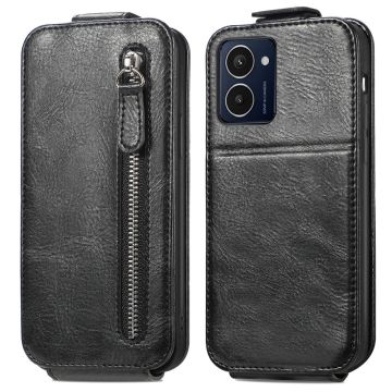 Vertical HMD Pulse Pro flip phone case with zipper - Black