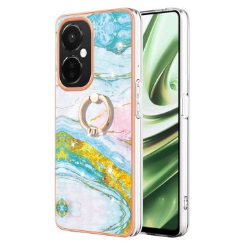 Marble patterned OnePlus Nord CE 3 Lite / OnePlus Nord N30 / OnePlus Nord CE 3 cover with ring holder - Green 004