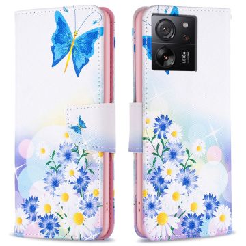 Wonderland Xiaomi 13T / 13T Pro / Redmi K60 Ultra flip case - Butterfly and Flowers