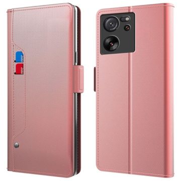 Xiaomi 13T / Xiaomi 13T Pro phone case with make-up mirror and slick design - Pink