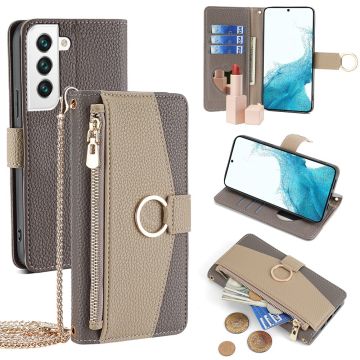 Samsung Galaxy S22 vegan leather purse-case - Grey