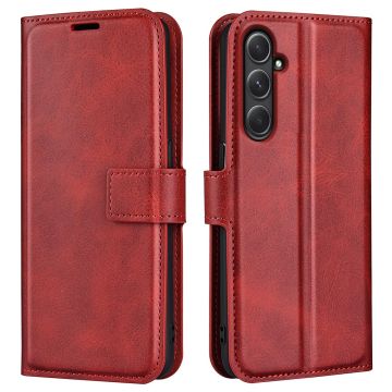 Wallet-style Samsung Galaxy A55 leather case - Red