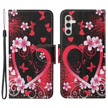 Wonderland Samsung Galaxy A55 flip case - Red Heart