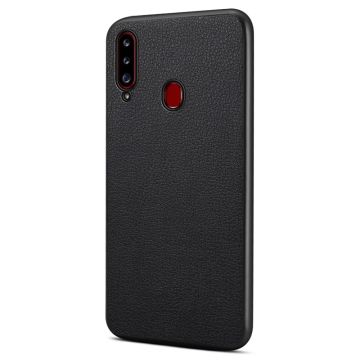 Matte and sleek textured Samsung Galaxy A20s cover - Black