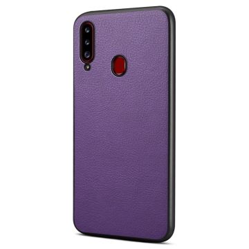 Matte and sleek textured Samsung Galaxy A20s cover - Purple