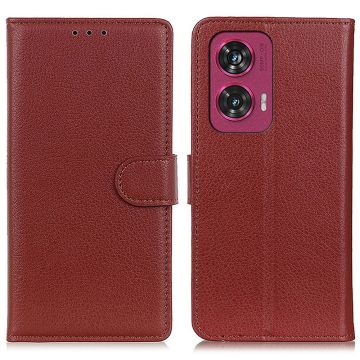 Classic Motorola Edge 50 Fusion flip case - Brown