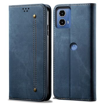 Jeans Motorola Edge 50 Fusion flip case - Blue