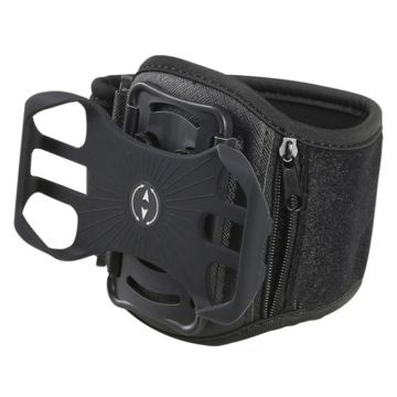 Detachable 4-Claw Silicone Strap Phone Holder Armband Zipper Bag