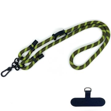 Adjustable Polyester Neck/Shoulder Lanyard Phone Strap - Green / Black