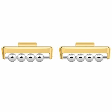 1 Pair Huawei Watch Fit 2 DIY-styled Strap Connector Beads Design Bracelet Metal Connect Adapter - Gold