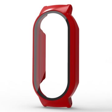 Xiaomi Smart Band 8 / Smart Band 8 NFC Hard Bump Resistant Case with Tempered Glass Screen Protector - Red