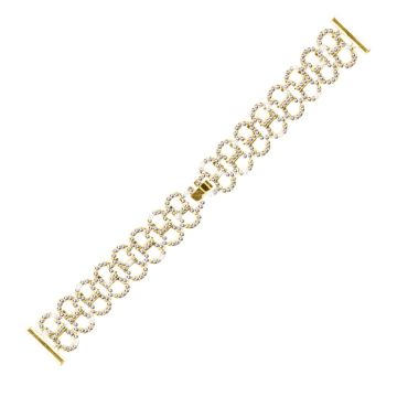 Samsung Galaxy Watch4 Classic 42mm / 46mm Replacement Alloy Wrist Strap Rhinestone Decor Watch band  - Gold