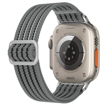Breathable Nylon Strap Apple Watch Series 41mm - 40mm - 38mm Wrist Band - Grey