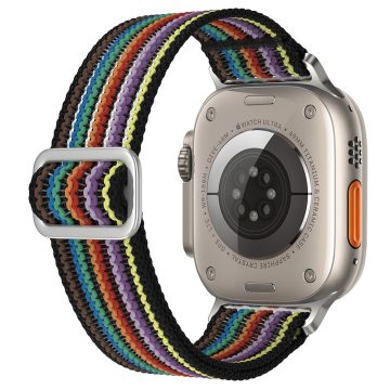 Breathable Nylon Strap Apple Watch Series 41mm - 40mm - 38mm Wrist Band - Rainbow