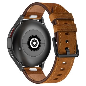 Huawei Watch GT 3 42mm / GT 3 Pro 43mm Top Layer Cowhide Adjustable Wrist Band 20mm Watch Strap - Dark Brown