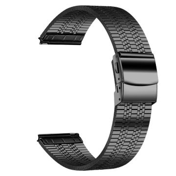 Huawei Watch GT Stainless Steel Watch Band Stylish 22mm Replacement Wrist Strap - Black