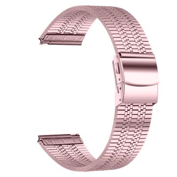 Huawei Watch GT Stainless Steel Watch Band Stylish 22mm Replacement Wrist Strap - Rose Pink