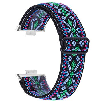 Huawei Watch Fit 3 Nylon Watch Strap Pattern Print Adjustable Elastic Wrist Band - 19#