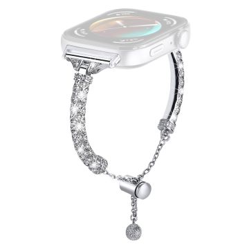 Huawei Watch Fit 3 Metal Band Rhinestones Decorated Bracelet Strap - Silver