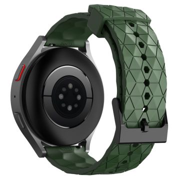 KALEBOL Huawei Watch 4 / 4 Pro / GT 4 46mm Watch Band 22mm Football Pattern Silicone Strap - Army Green