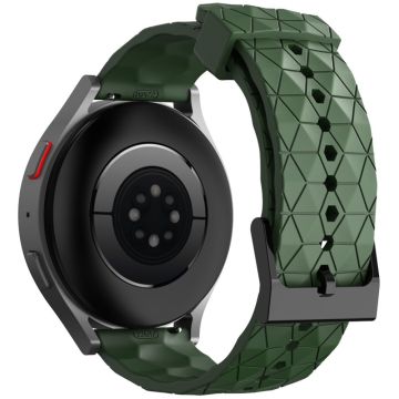 KALEBOL Huawei Watch GT 3 42mm / GT 3 Pro 43mm Watch Strap 20mm Silicone Band Football Pattern - Army Green