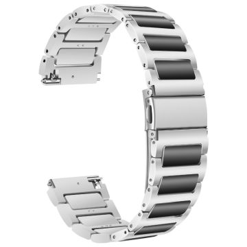 KALEBOL Huawei Watch 4 / 4 Pro / GT 4 46mm Watch Strap 22mm Zinc Alloy Metal Band - Silver+Black