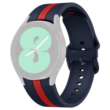 KALEBOL Samsung Galaxy Watch 20mm Watch Strap Dual Color Silicone Band - Blue+Red