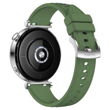 KALEBOL Huawei Watch GT 4 41mm / Garmin Venu 3S / Asus Zenwatch 3 WI503Q Silicone Watch Band 18mm - Green / Silver