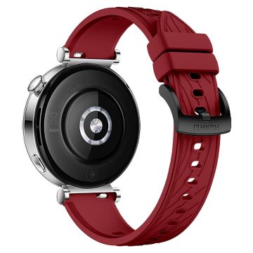 KALEBOL Huawei Watch GT 4 41mm / Garmin Venu 3S / Asus Zenwatch 3 WI503Q Silicone Watch Band 18mm - Red / Black