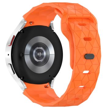 Samsung Galaxy Watch 20mm Silicone Watch Band Football Pattern - Orange