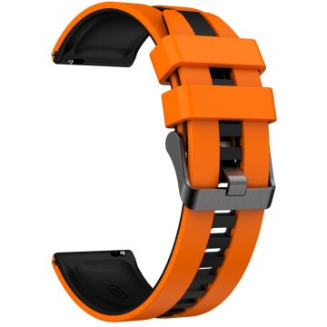 Huawei Watch 4 / 4 Pro / GT 4 46mm Replacement Strap 22mm Universal Silicone Watch Band - Orange+Black