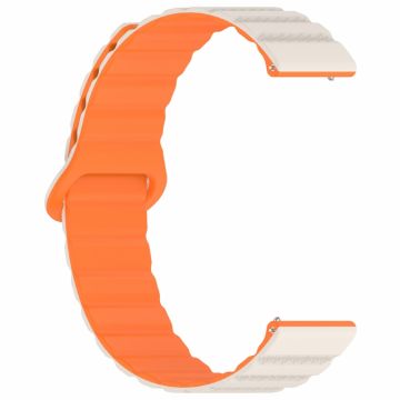 Huawei Watch 4 / 4 Pro / GT 4 46mm Magnetic Strap 22mm Universal Silicone Watch Band - Starlight+Orange