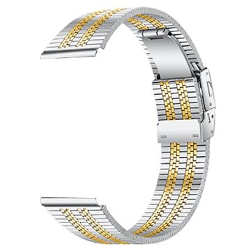 Huawei Watch GT 2e Watch Strap Stainless Steel Replacement Band - Silver / Gold