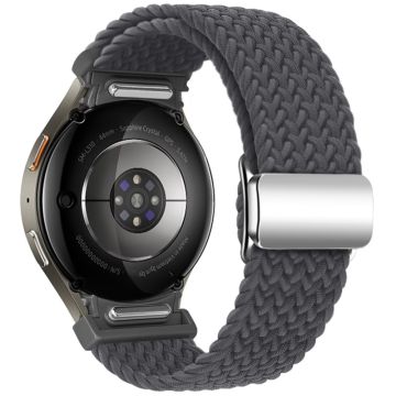 Samsung Galaxy Watch 20mm Braided Watch Band Magnetic Strap - Space Grey