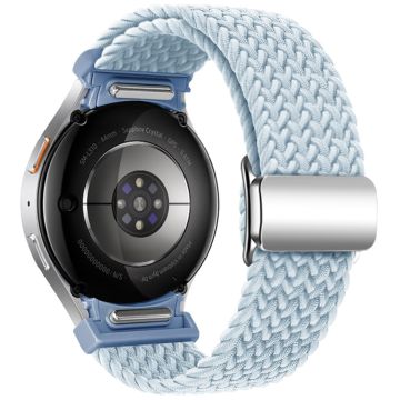 Samsung Galaxy Watch 20mm Braided Watch Band Magnetic Strap - Misty Blue