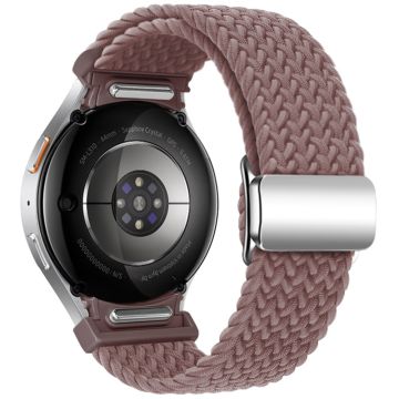 Samsung Galaxy Watch 20mm Braided Watch Band Magnetic Strap - Smoky Purple