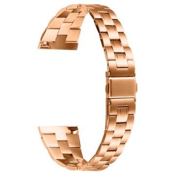 Fitbit Versa Lite / Versa 2 / Versa Watch Strap Stainless Steel Three-Beads Wrist Band - Rose Gold