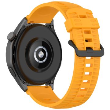 Huawei Watch 4 / 4 Pro / GT 4 46mm Silicone Watch Strap 22mm Tire Texture Wrist Band - Yellow