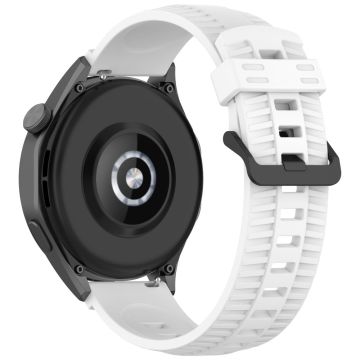 Huawei Watch GT 3 42mm / GT 3 Pro 43mm Silicone Watch Strap 20mm Tire Texture Wrist Band - White