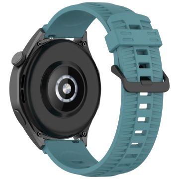 Huawei Watch GT 3 42mm / GT 3 Pro 43mm Silicone Watch Strap 20mm Tire Texture Wrist Band - Cyan